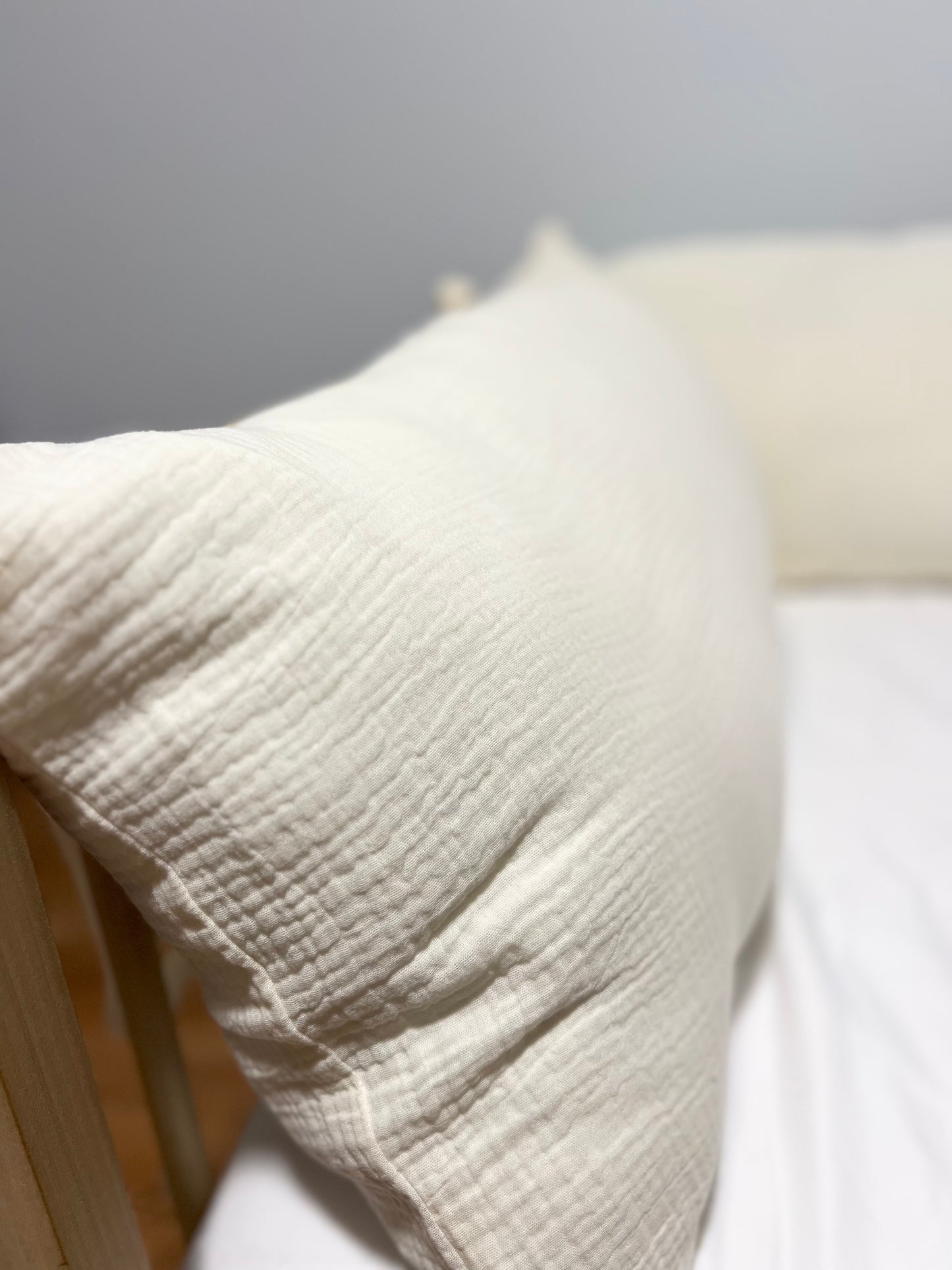 Soft cotton pillow cover.